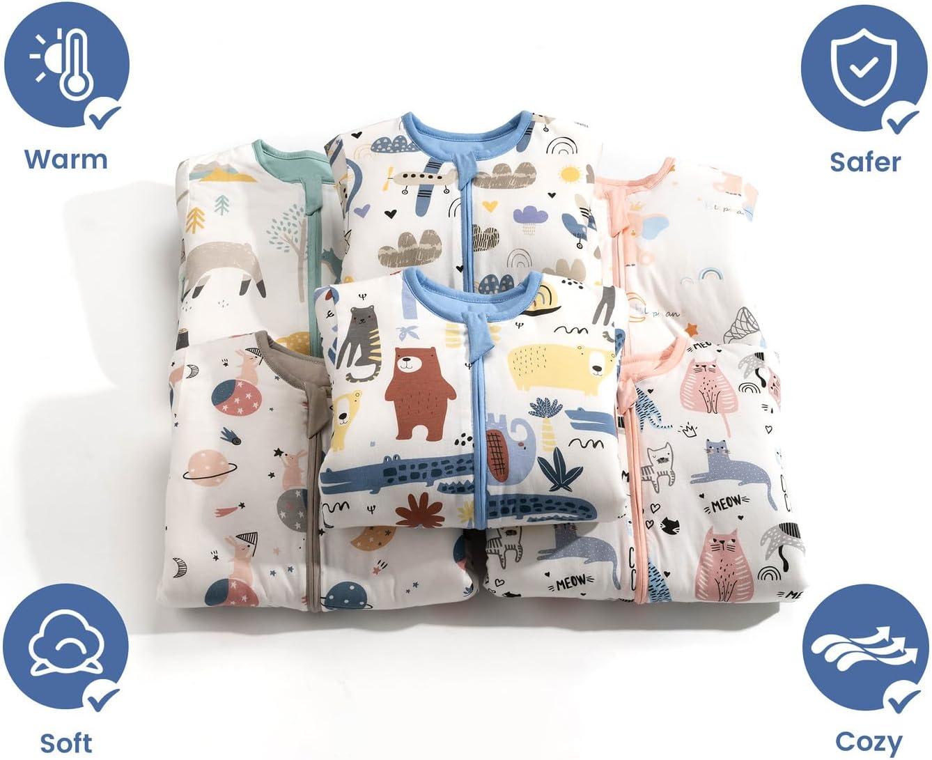 SIMYJOY Babyslaapzak 1.0 Tog 100% Katoenen Zomerslaapzak Voor 0-6 Maanden, Groen SIMYJOY Babyslaapzak 1.0 Tog 100% Katoenen Zomerslaapzak Voor 0-6 Maanden, Groen
