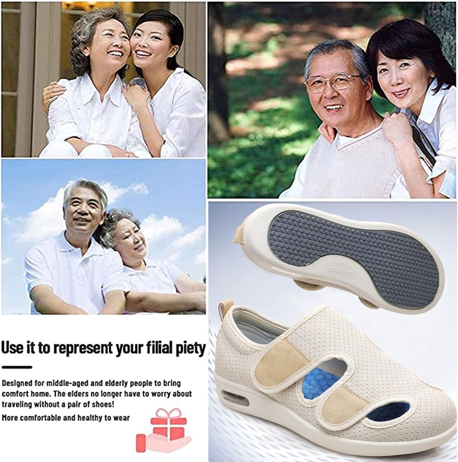 QDCHOME Women's Wide Width Diabetic Shoes for Comfort & Support Wide