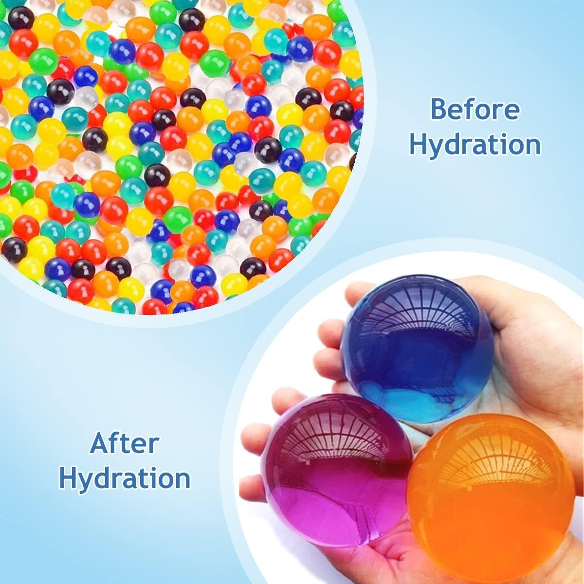 500PCS Large Water Gel Beads, Jumbo Water Growing Balls for Kids Non Toxic  Sensory Playing ,Giant Water Jelly Pearls Rainbow Mix for Plants Vase  Filler,Wedding Home Decoration (Color mixing-500Pcs)