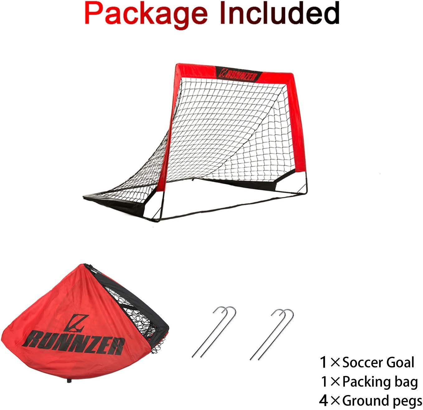 L RUNNZER Portable Soccer Goal, Soccer Nets for Backyard Training Goals