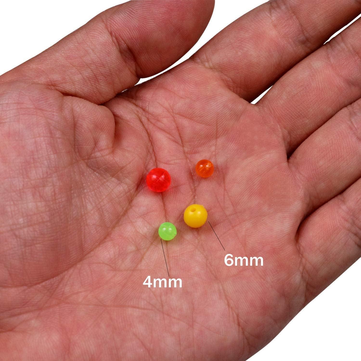 QualyQualy Fishing Beads Assorted, Plastic Glass Fishing Beads Red