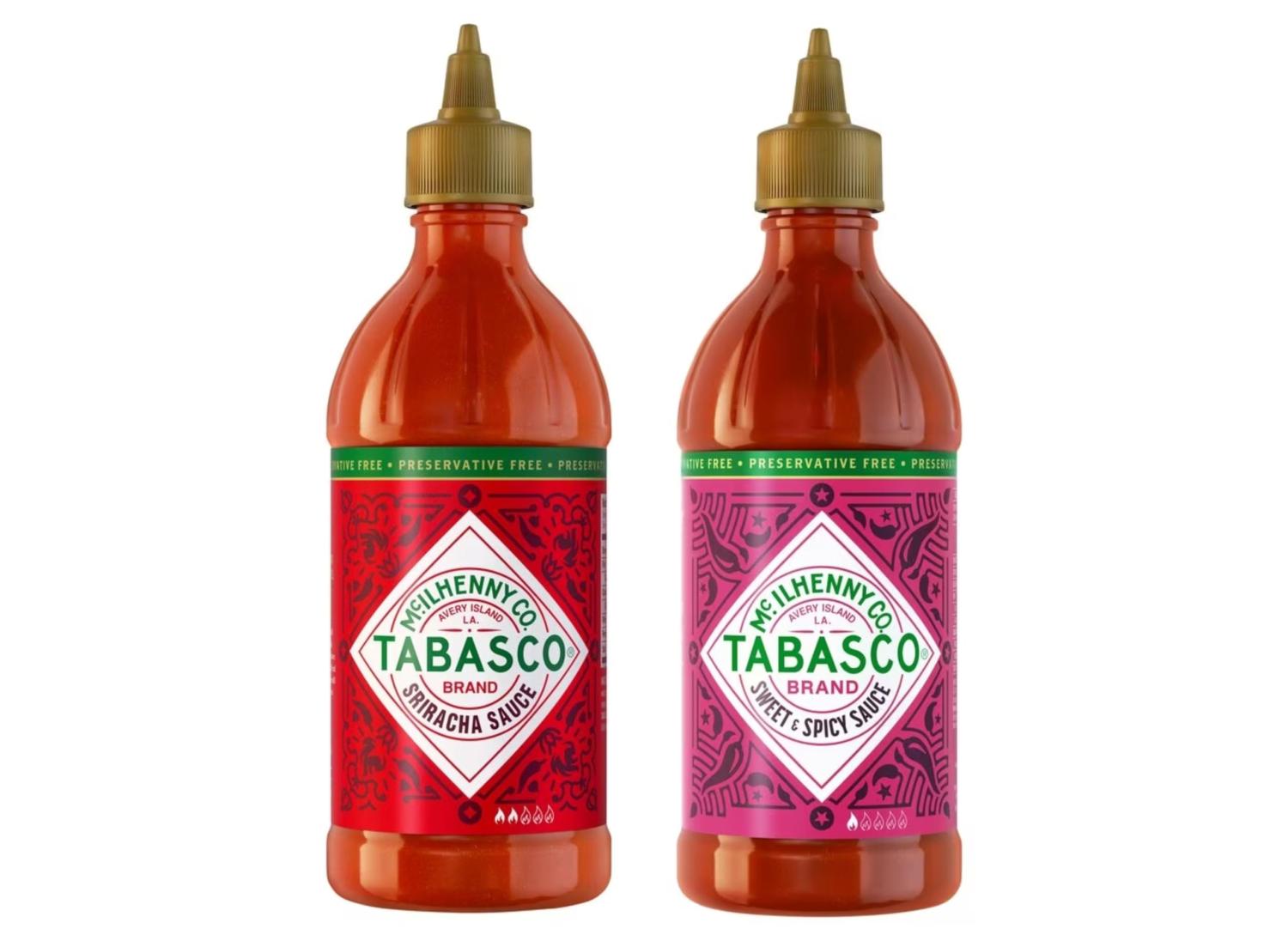 Tabasco Sriracha Sauce 256Ml & Tabasco Sweet & Spicy Pepper Sauce 256Ml ...