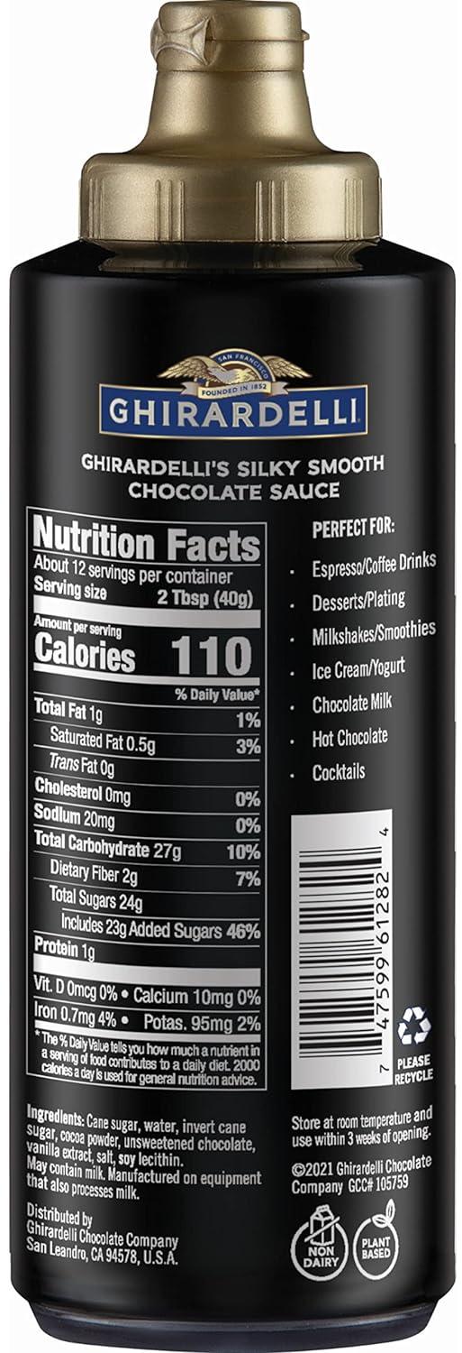 Ghirardelli Sauce Squeeze Bottles 216 oz Chocolate 116 oz Caramel