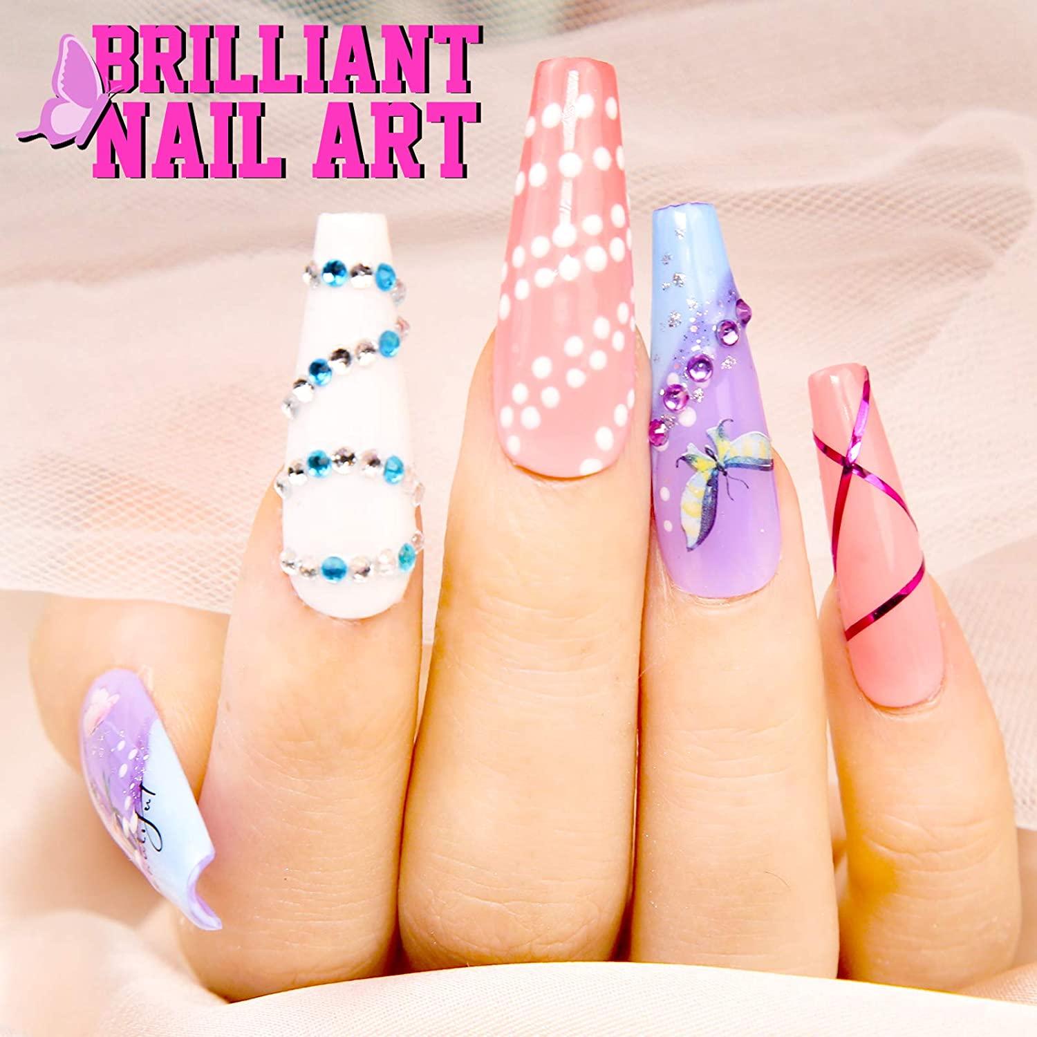 Teenitor Nail Art Kit for Beginners, Nail Art Supplies With Nail Art  Brushes, Nail Dotting Tools, Nail Art Stickers, Nail Art Rhinestone, Nail  Art