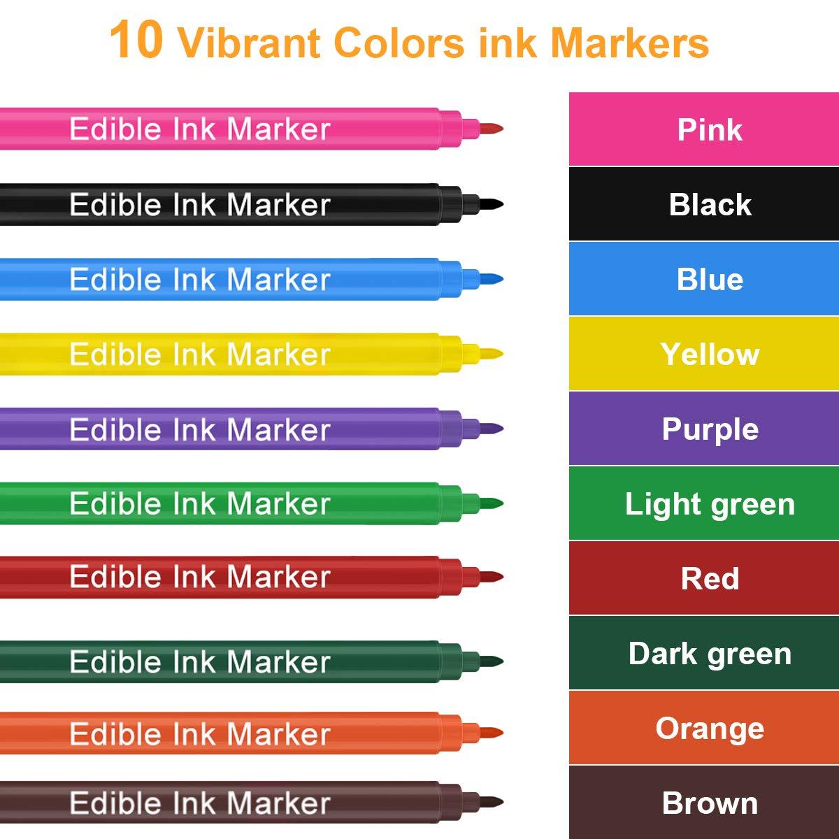 Food Coloring Markers, Double Sided Food Coloring Pens with Fine