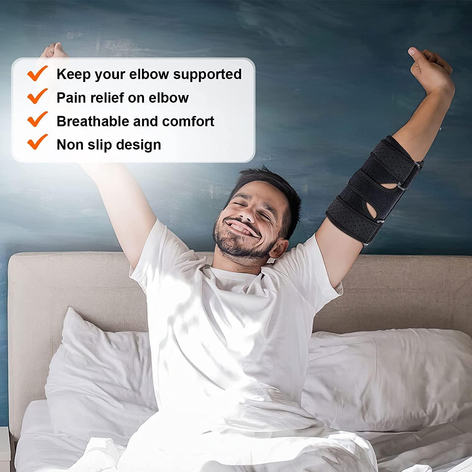 Elbow Brace for Pain Relief, Elbow Splint Immobilizer for Cubital