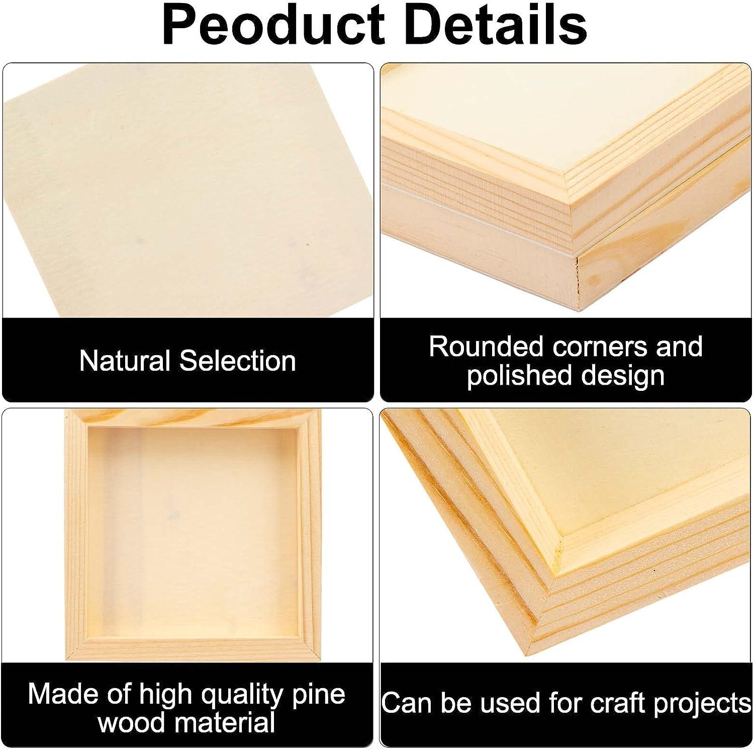 6 Pack Unfinished Wood Canvas Boards for Painting, 6x6 Square Wooden Panels  for Crafts, PACK - Kroger