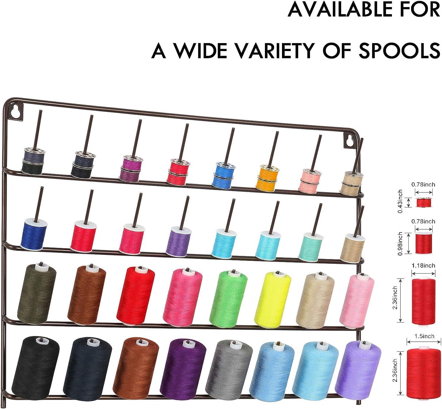 HAITARL 32Spool Sewing Thread Rack WallMounted Metal Sewing Thread