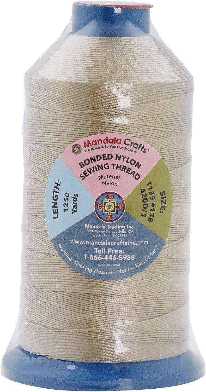T135 V 138 Bonded Nylon Sewing Thread for Outdoor, Leather, Bag, Shoes,  Canvas, Upholstery 1250 YDS 