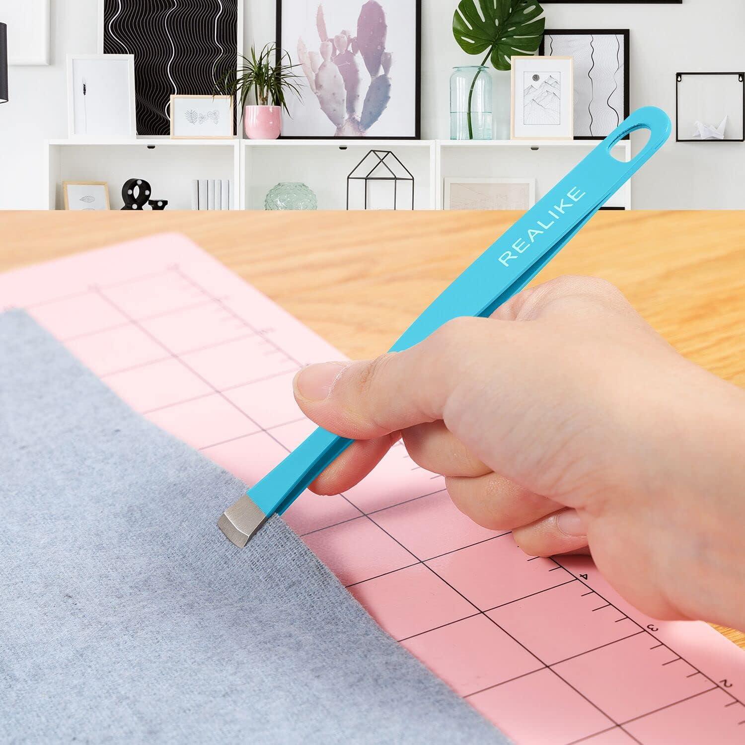 REALIKE Brayer Roller & Mat Tweezers Remover Set for Crafting Cricut