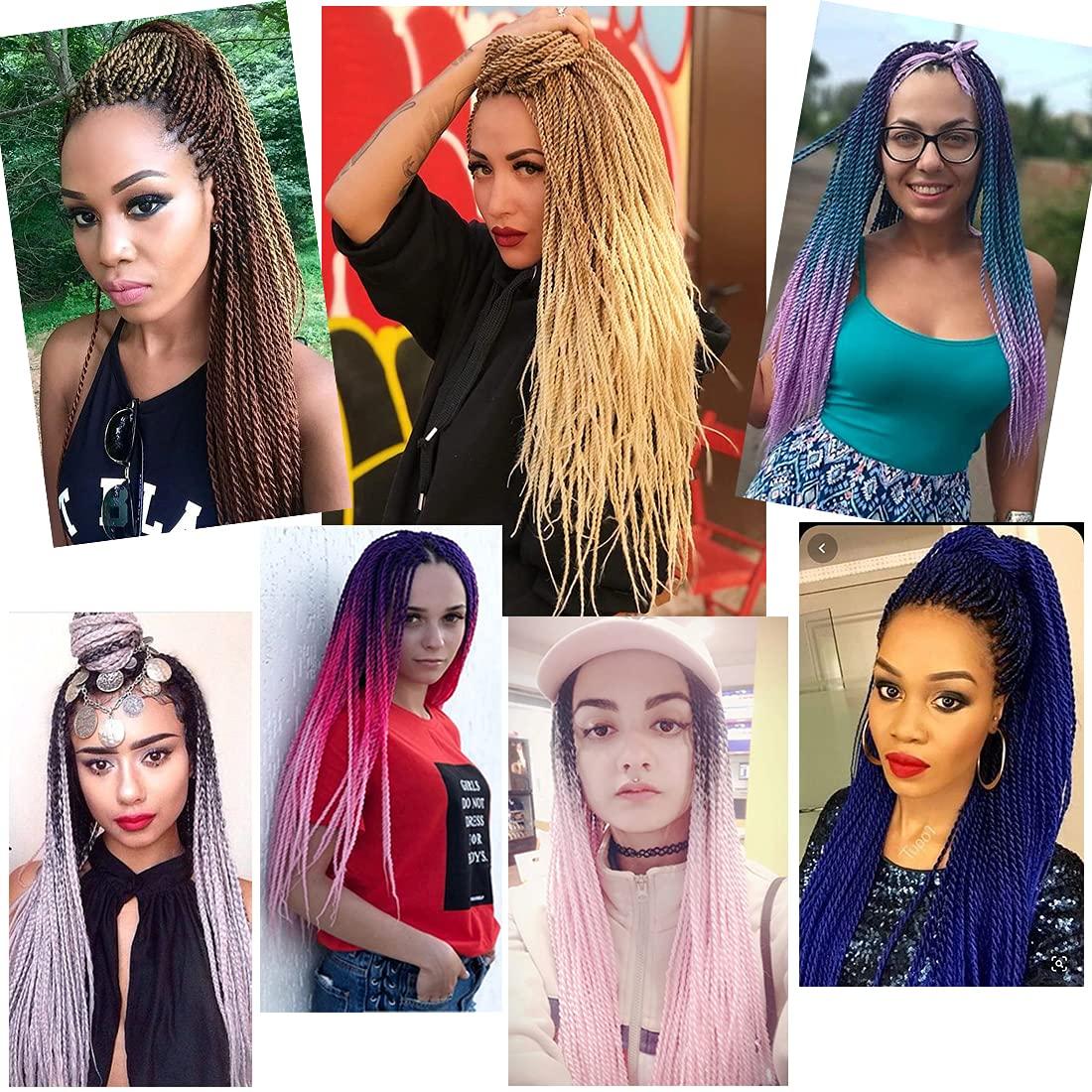 24 Inch Long Ombre Blonde 613 Senegalese Twists Crochet Hair for