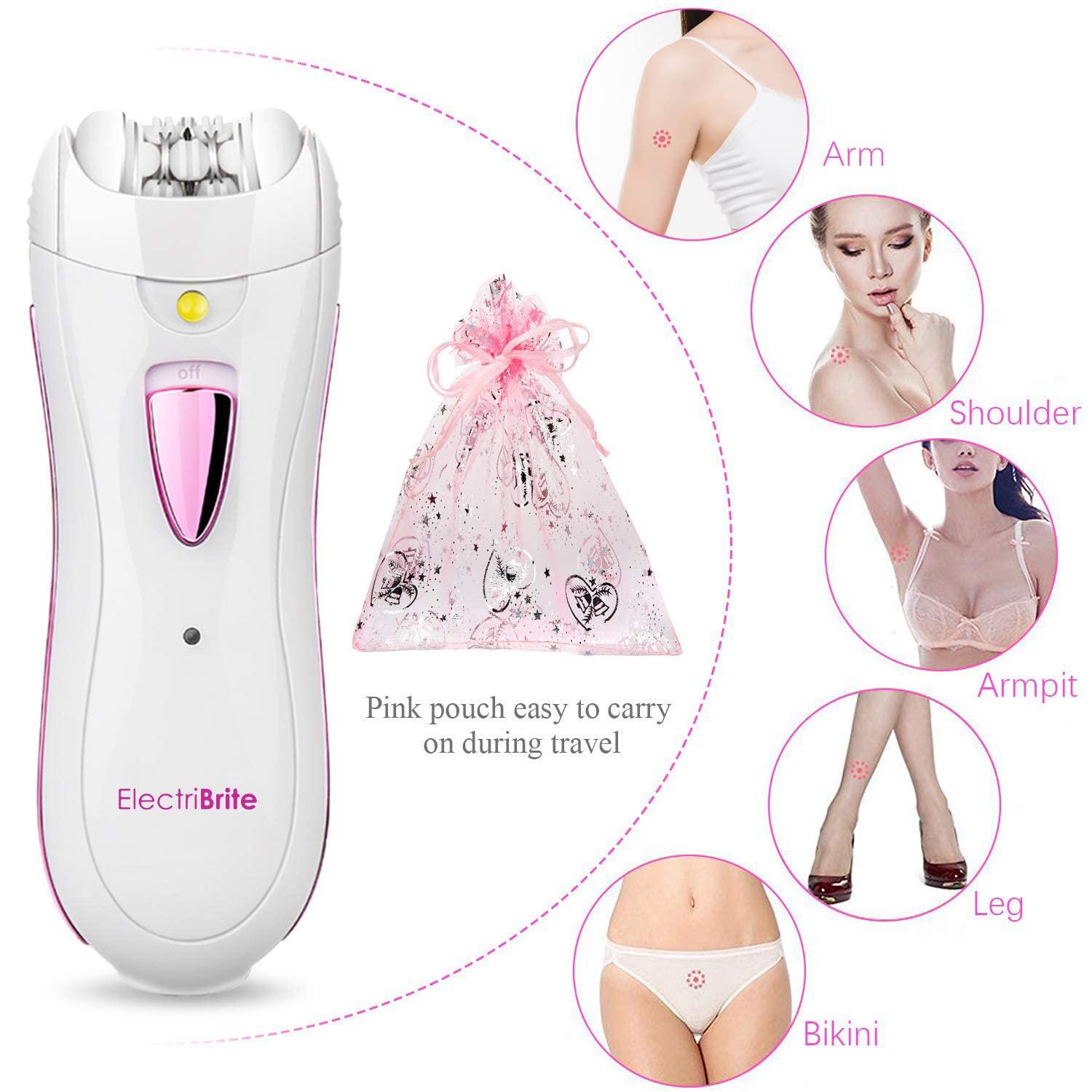 ElectriBrite Facial Hair Removal Epilators for Women Cordless Electric Tweezers Ladies Epilator