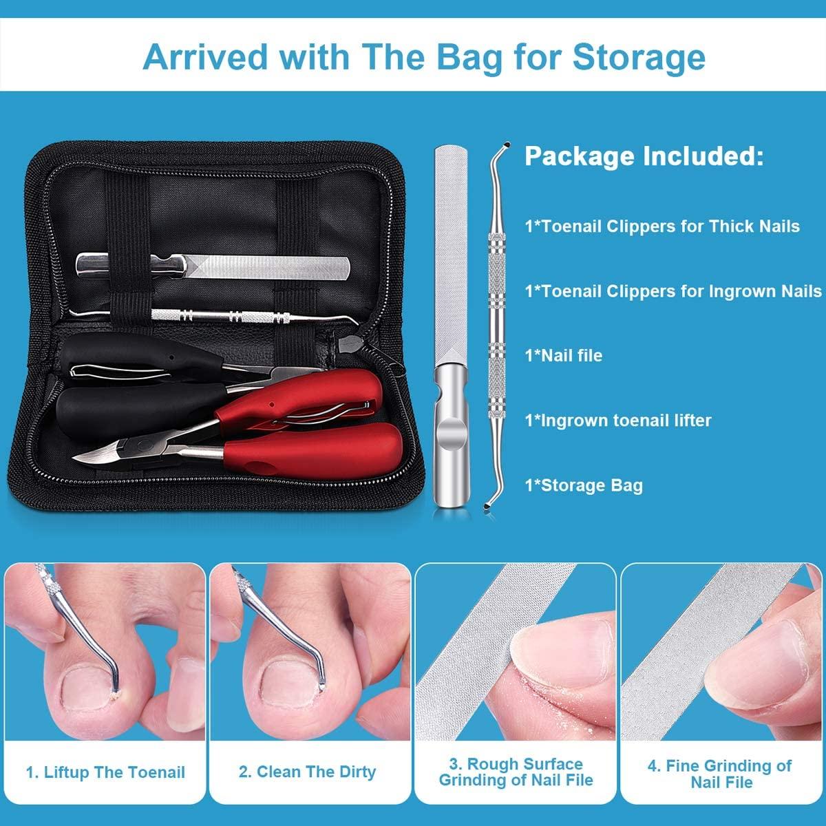 Orelex Toenail Clippers, Toe Nail Clippers for Thick Nails & Ingrown