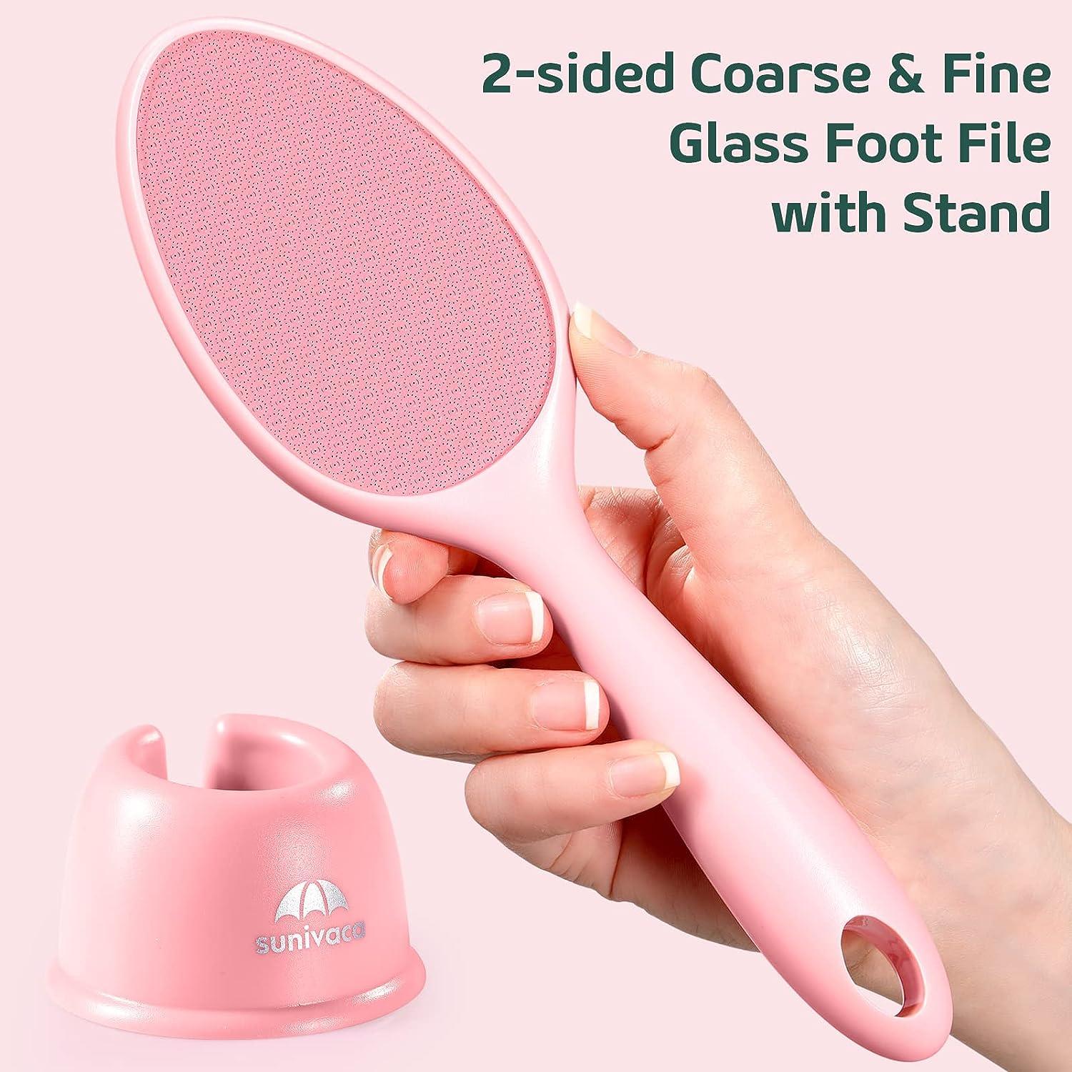 Sunivaca Glass Callus Remover Foot File for Feet Feet Scrubber Dead
