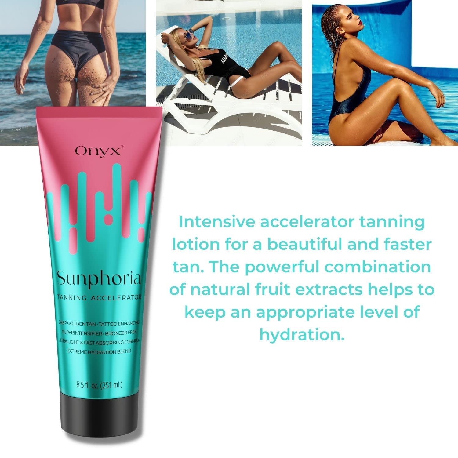 Onyx Sunphoria Tanning Accelerator FastAbsorbing Formula with Fruit Extracts for Extreme