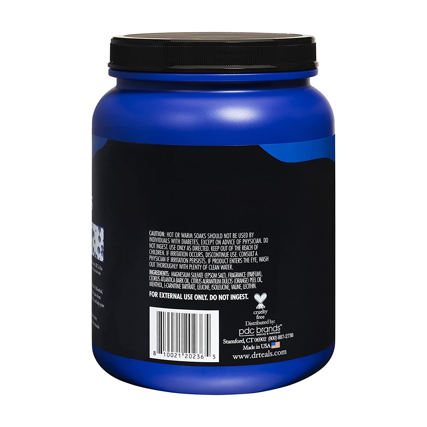 Dr Teal's Epsom Salt Performance Soak with Menthol, L-Carnitine & BCAAs - 4  lbs | Buy Now with Express International Delivery | GoSupps.com