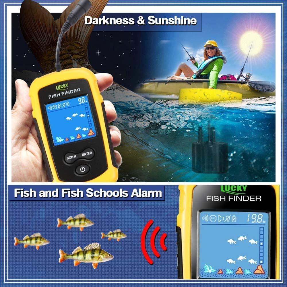 LUCKY Kayak Portable Fish Depth Finder Water Handheld Fish Finder Sonar