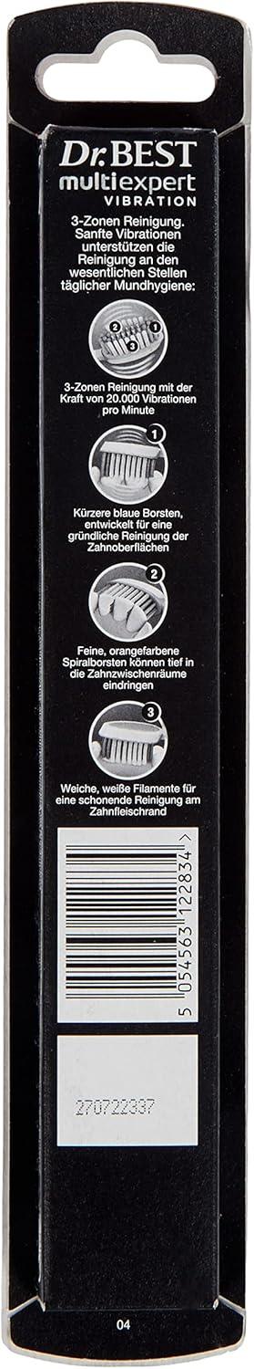 Dr. Best Vibration Multi Expert Toothbrush - Medium (4 Pack) for 3-Zone  Cleaning & 20 000 Vibrations/Min - Effective Oral Care | Buy Now with  Express International Delivery | GoSupps.com