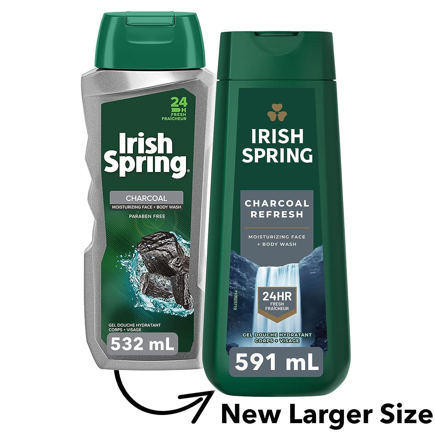Irish Spring Charcoal Refresh Body Wash for Men 591 mL