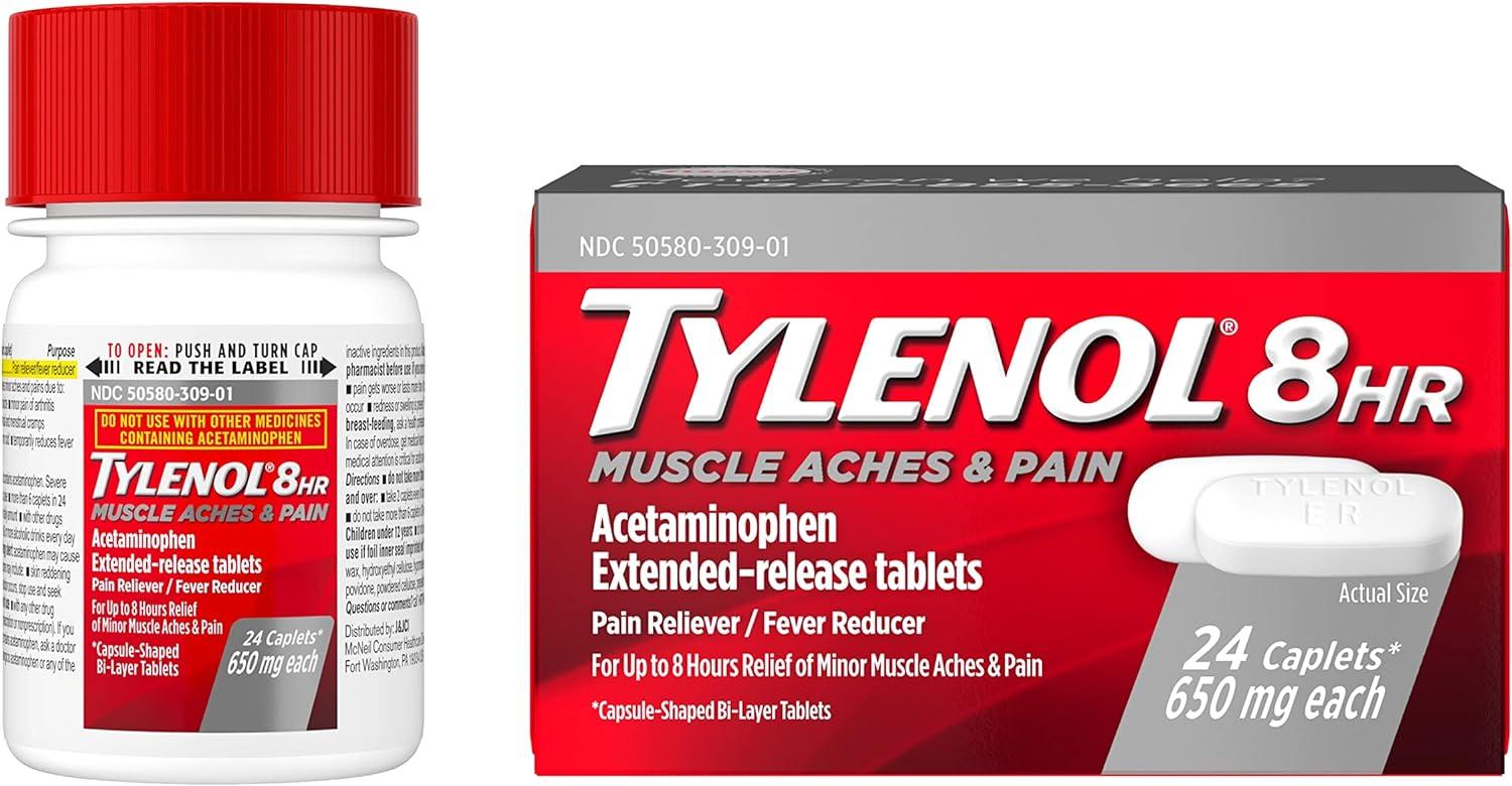 Tylenol 8 Hour Muscle Aches & Pain Relief ExtendedRelease Tablets with
