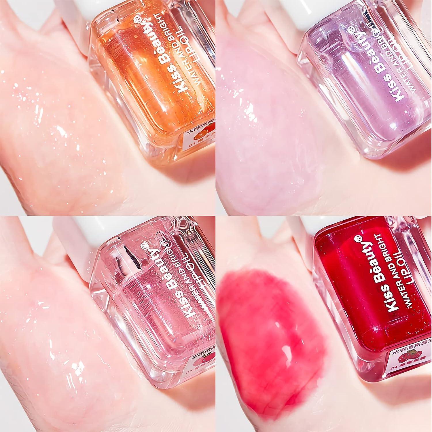 Plumping Lip Oil,Lip Gloss Hydrating Tinted Lip Balm Lip Care Transparent Toot Lip Oil Tinted