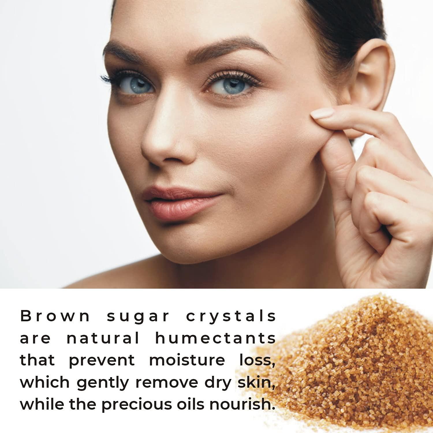 Brown Sugar Natural Body Scrub Infused with Collagen & Stem Cell