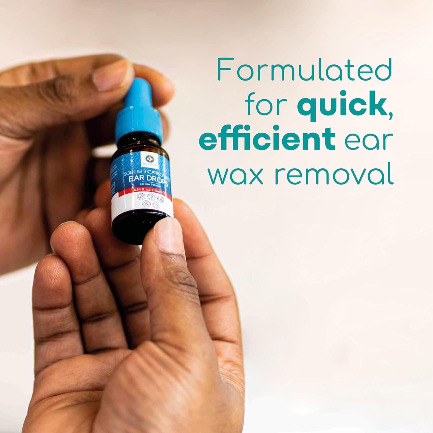 Medi Grade QuickAction Sodium Bicarbonate Ear Drops for Wax Removal