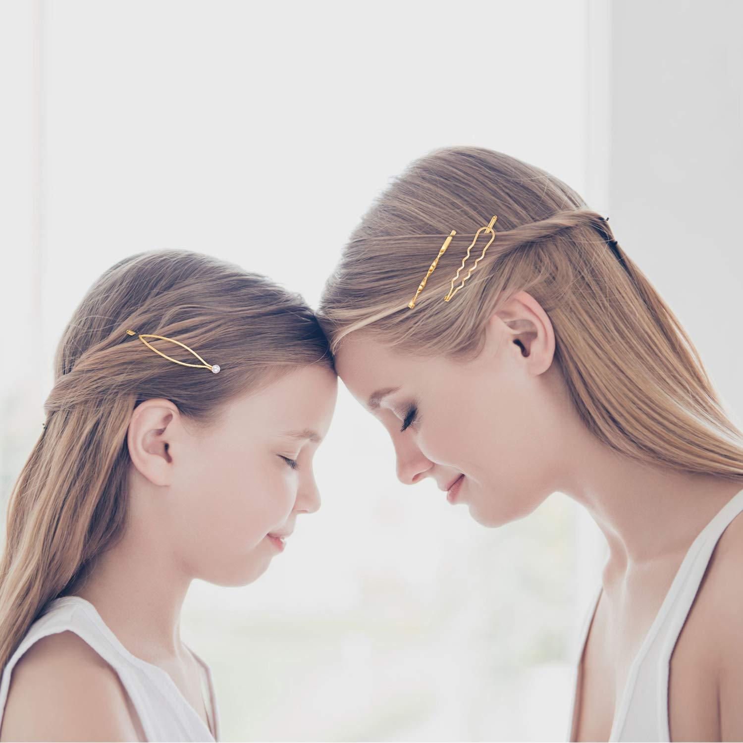 17 Pieces Gold Hair Clip Geometric Hair Pins Bobby Pin Hair Barrettes Metal  Gold Minimalist Hairpin Decorative Hair Styling Jewelry Hair Clamps  Accessories for Girl Women Weddings Parties