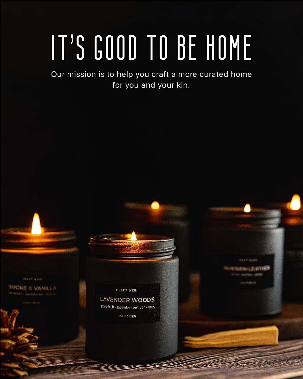Scented Candles for Men Smokey Fireside Scented Candle Candle for