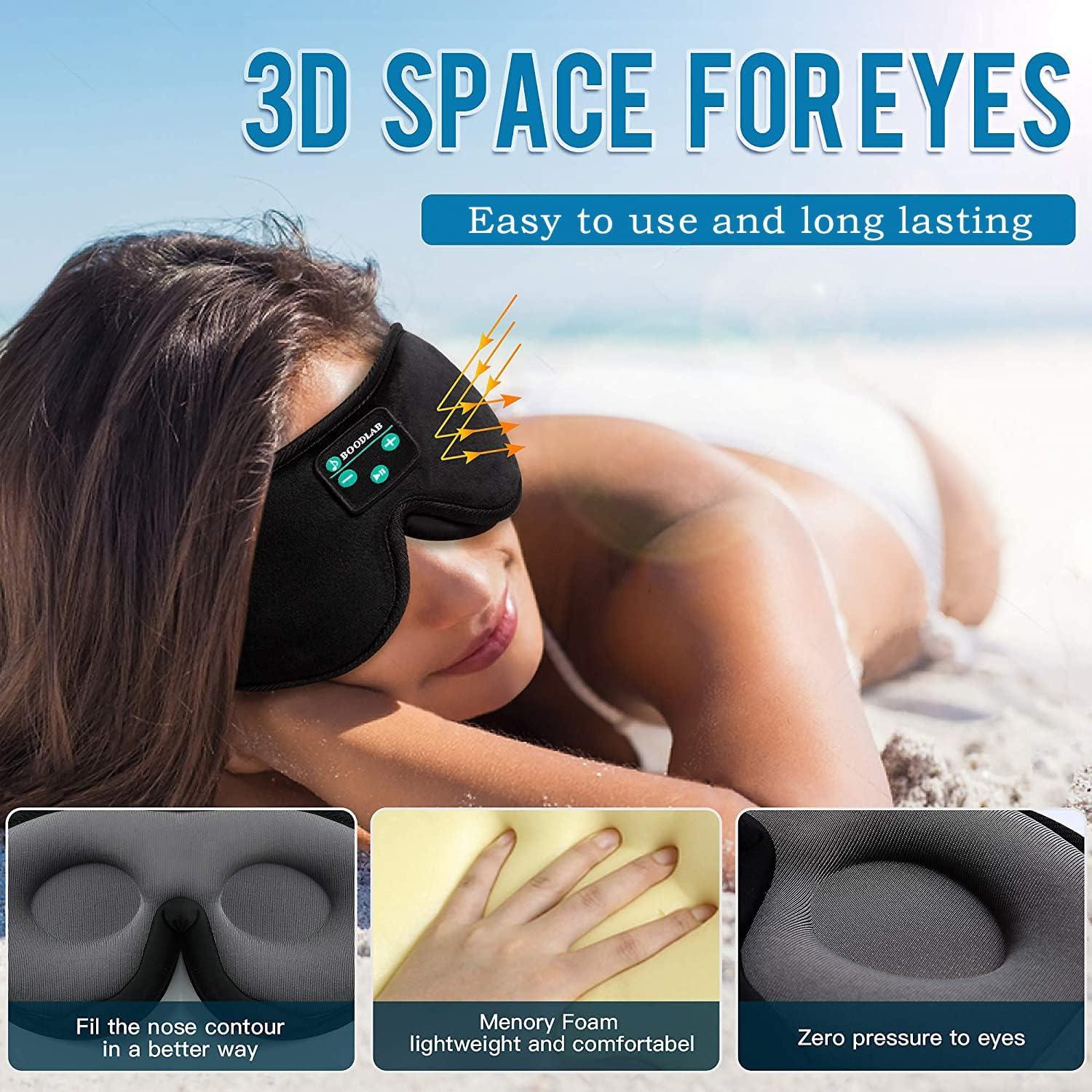 3D Bluetooth Sleep Mask with Ultra-Thin HD Speakers