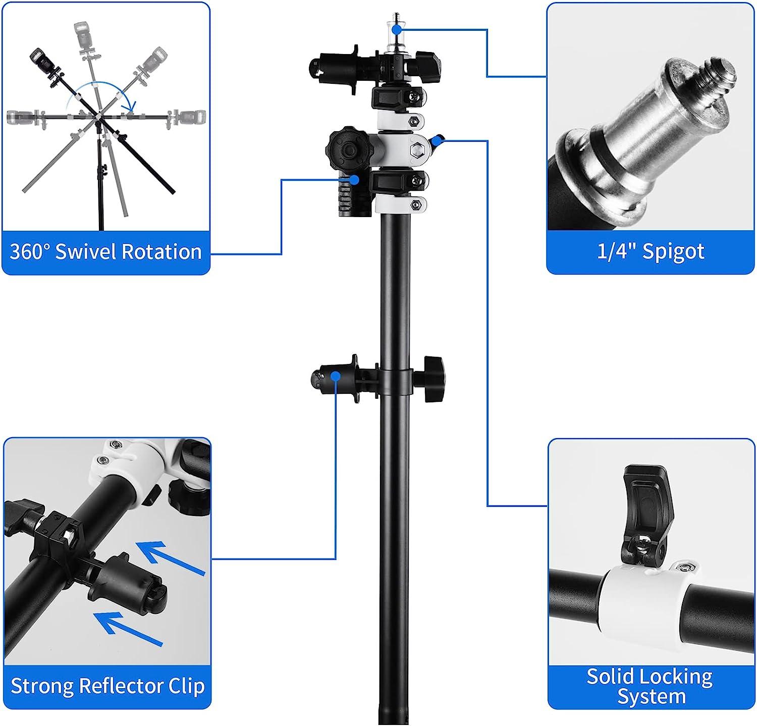 Selens Telescopic Reflector Holder Extendable Boom Arm 360 Degree