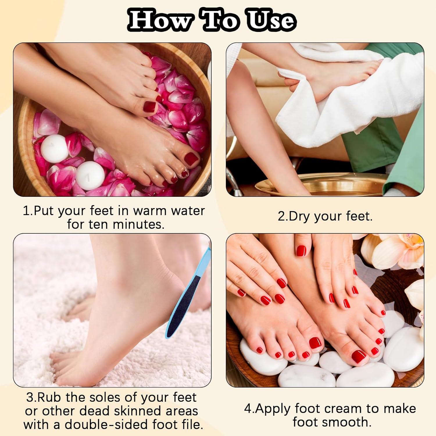 Pieces Double-Sided Foot File for Hard Skin Foot Scrubber Hard