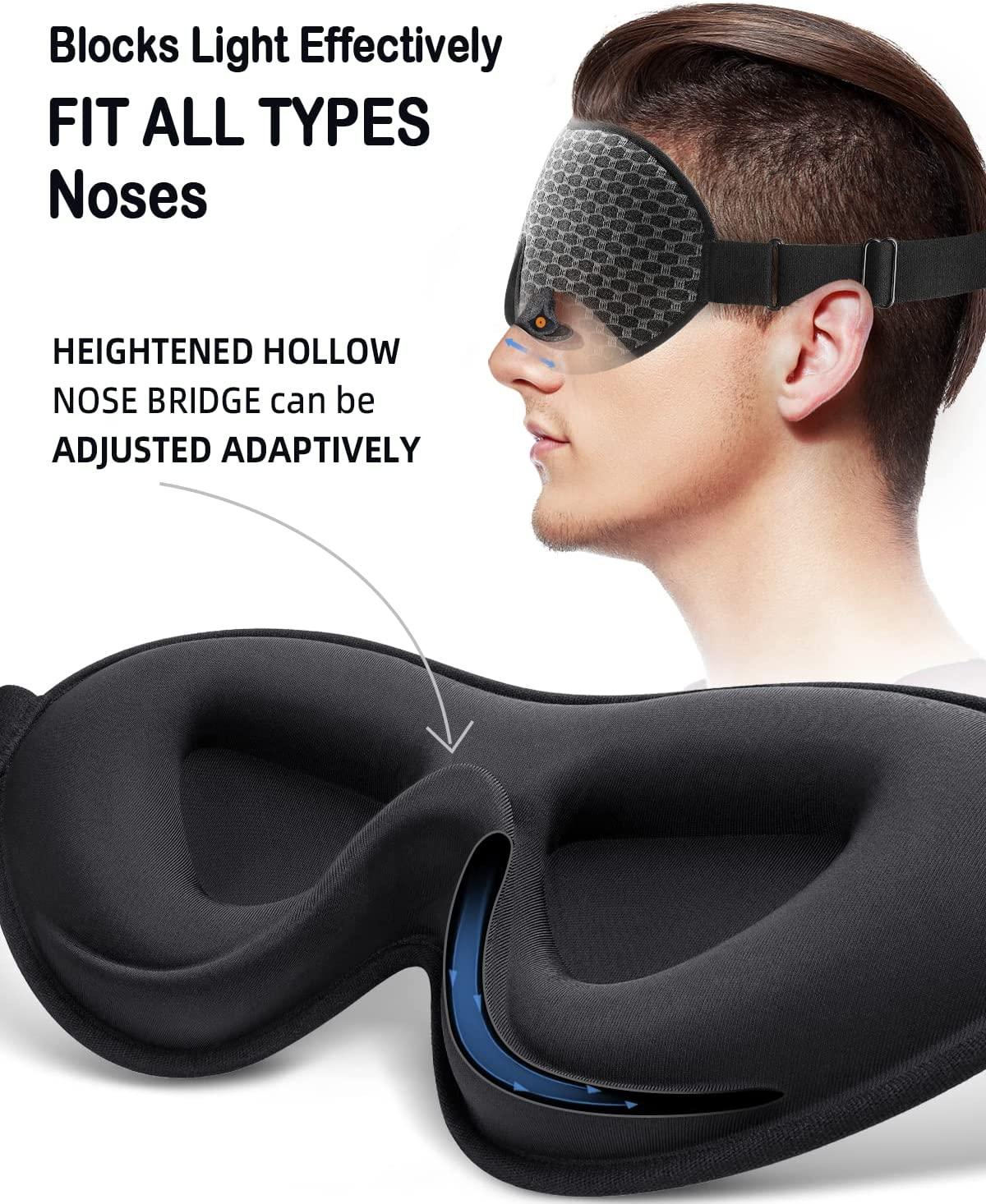 INNELO Sleep Mask, 2022 Comfortable Light Blocking Eye Mask for Men