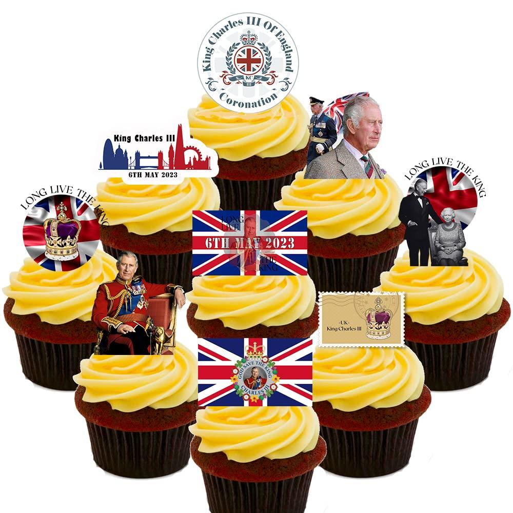 Talking Tables – Royal Coronation Cake Decorations Cupcake Toppers - View #3