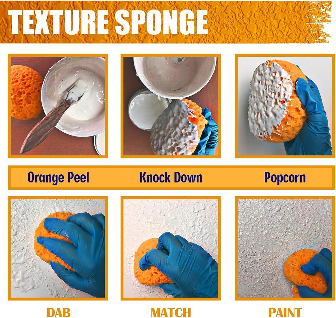 Knockdown Texture Sponge Set for Drywall Repair and DIY Painting 2 Pcs
