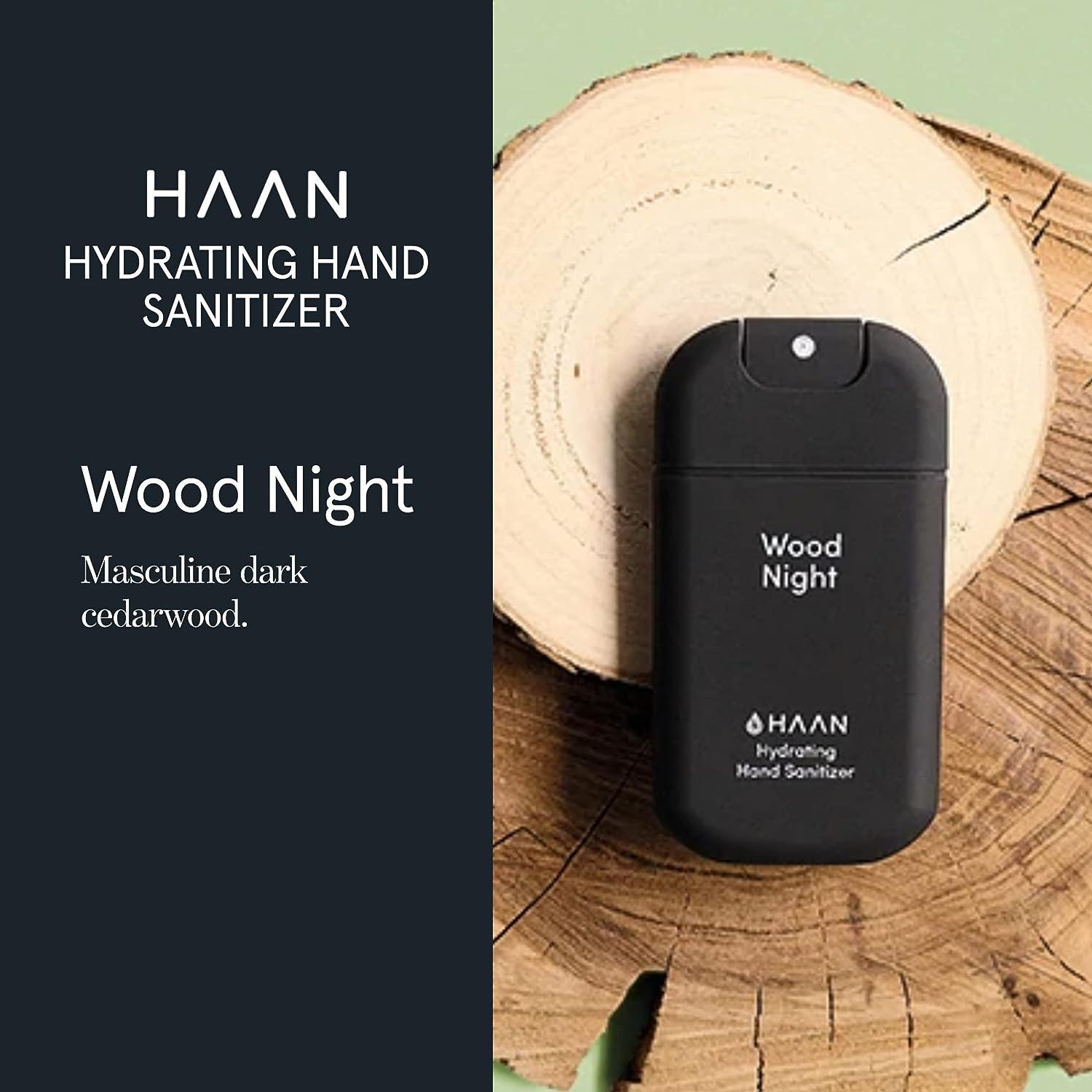 HAAN Hydrating Hand Sanitizer with Aloe Vera - Wood Night Cedarwood ...
