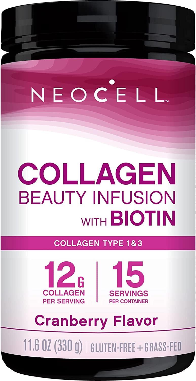 NeoCell Beauty Infusion Collagen Supplement Drink Mix Powder, 6,000mg