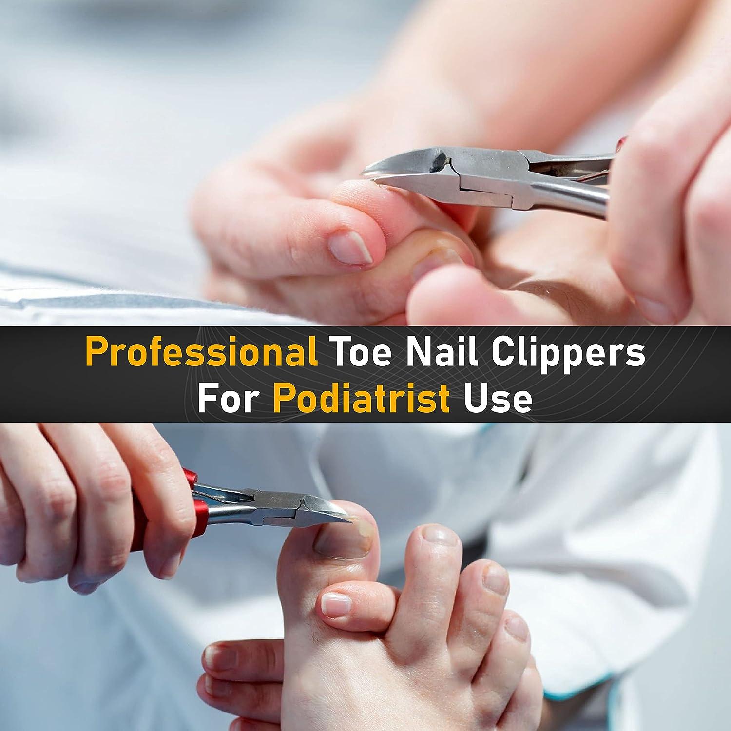 7 Pcs Ingrown Toenail Clippers for Seniors Thick Toenails- Heavy Duty  Podiatrist Toe Nail Cutter for Men Professional & Adults - Easy Grip Handle  Stainless Steel Sharp Curved Pedicure Kit Cove Escape