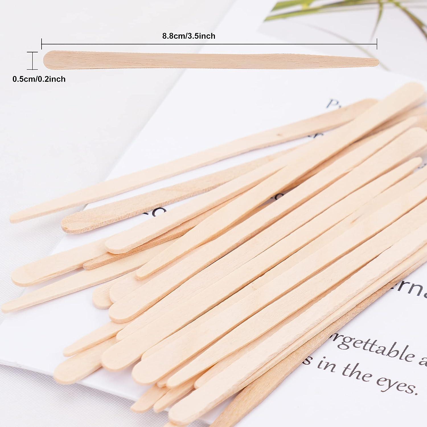 1200Pcs Eyebrow Wax Sticks Wood Waxing Sticks Wax Spatula Applicator for Body Hair Eyebrow Lip
