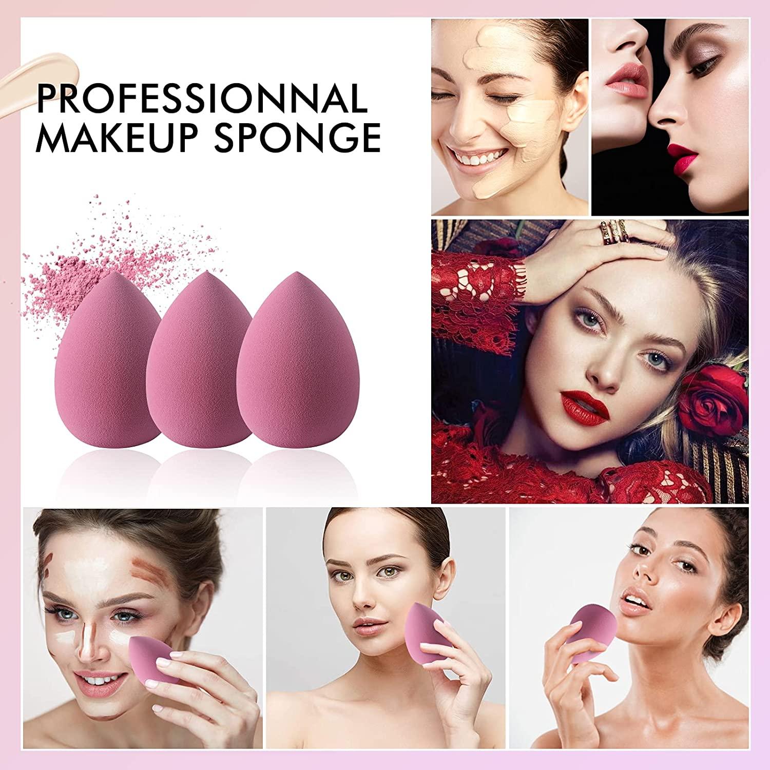 Spotential 8 PCS Makeup Sponge with Holder Case Set, Makeup Sponges Blender Beauty Sponge Makeup