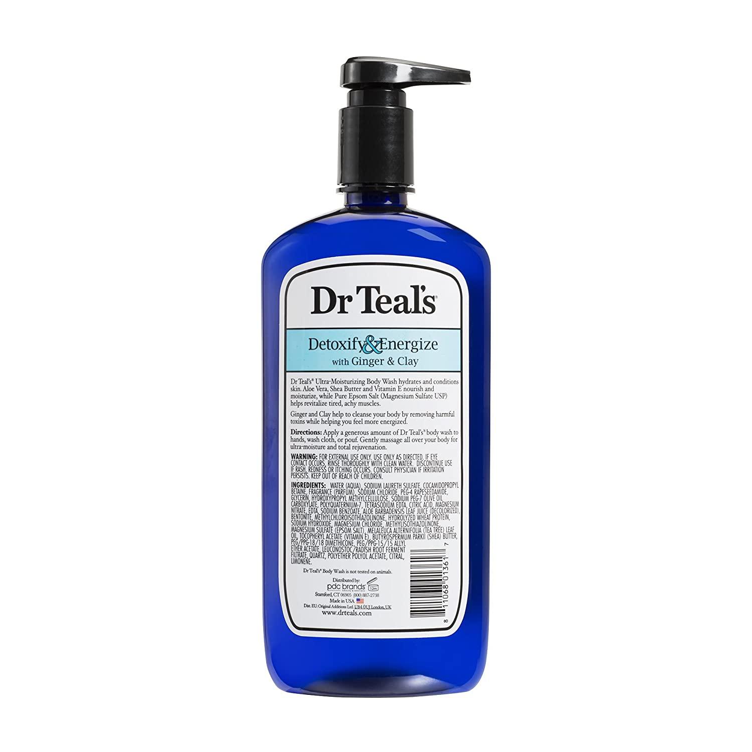 Dr Teal's Body Wash 24 fl oz Detoxify & Energize with Ginger & Clay