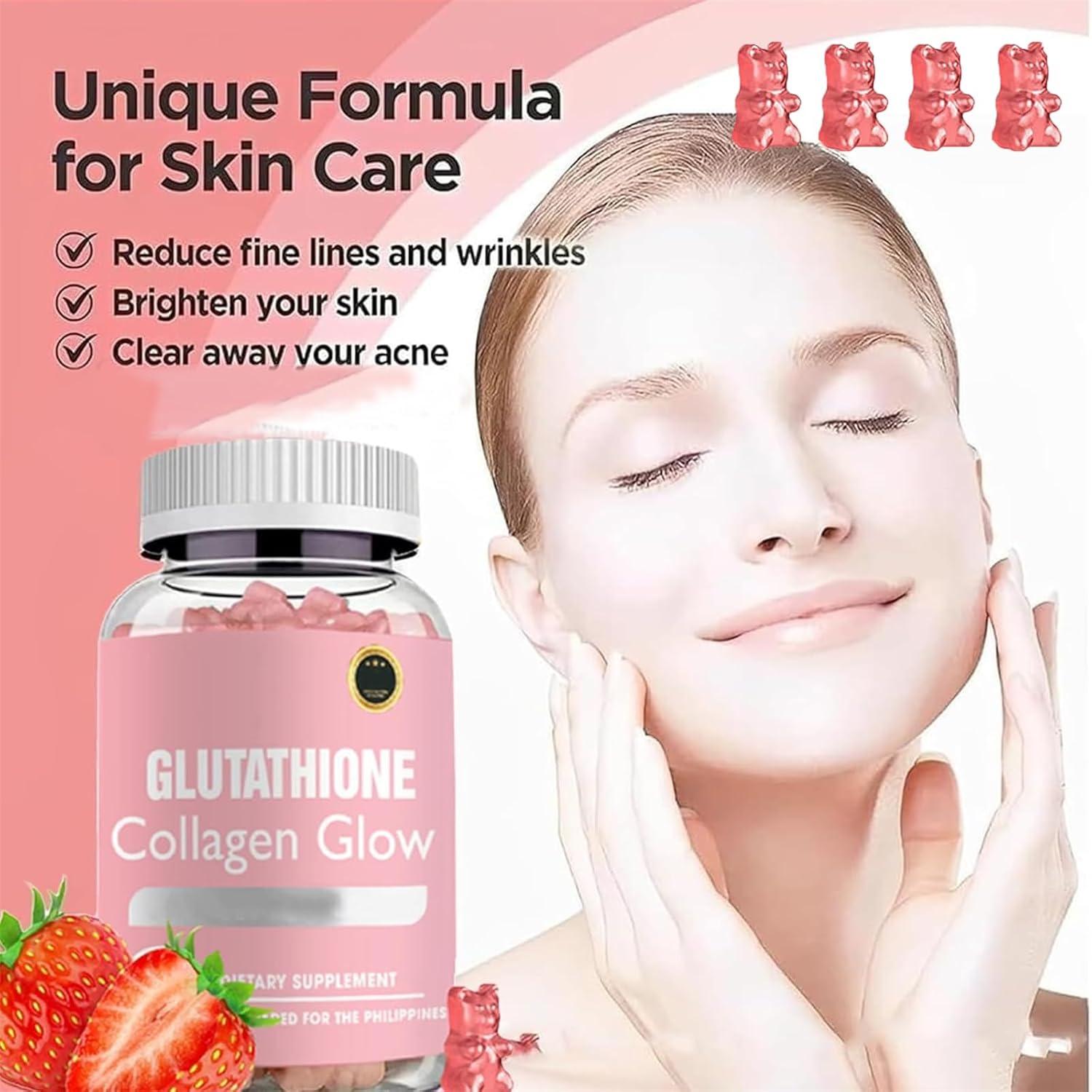 Glutathione Collagen Glow Gummies Glutathione Collagen Glow Glutathione  Collagen Gummies for Women Glutathione Gummies for Skin Brightening Gummies  Collagen Collagen for Women Gummies (2PCS)