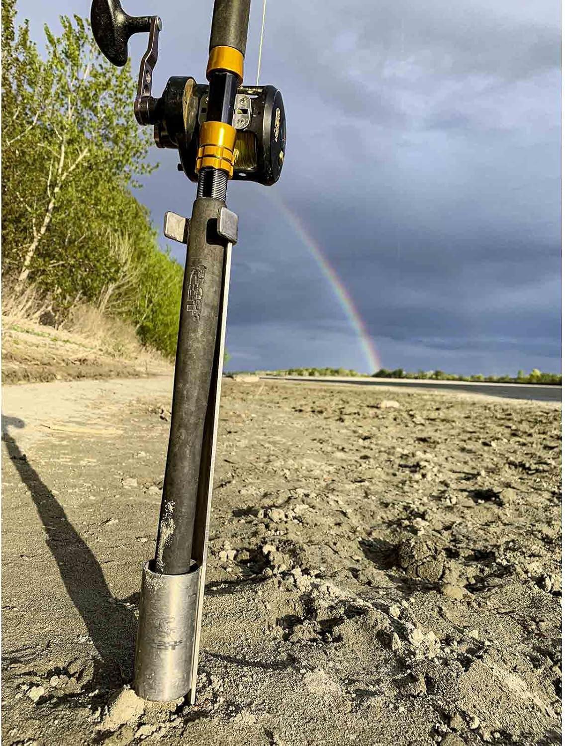 Black Cat Premium Stainless Steel Rod Holder | Catfish Fishing Accessories  | 0.85m Bank Fishing Gear | Buy Now with Express International Delivery |  GoSupps.com