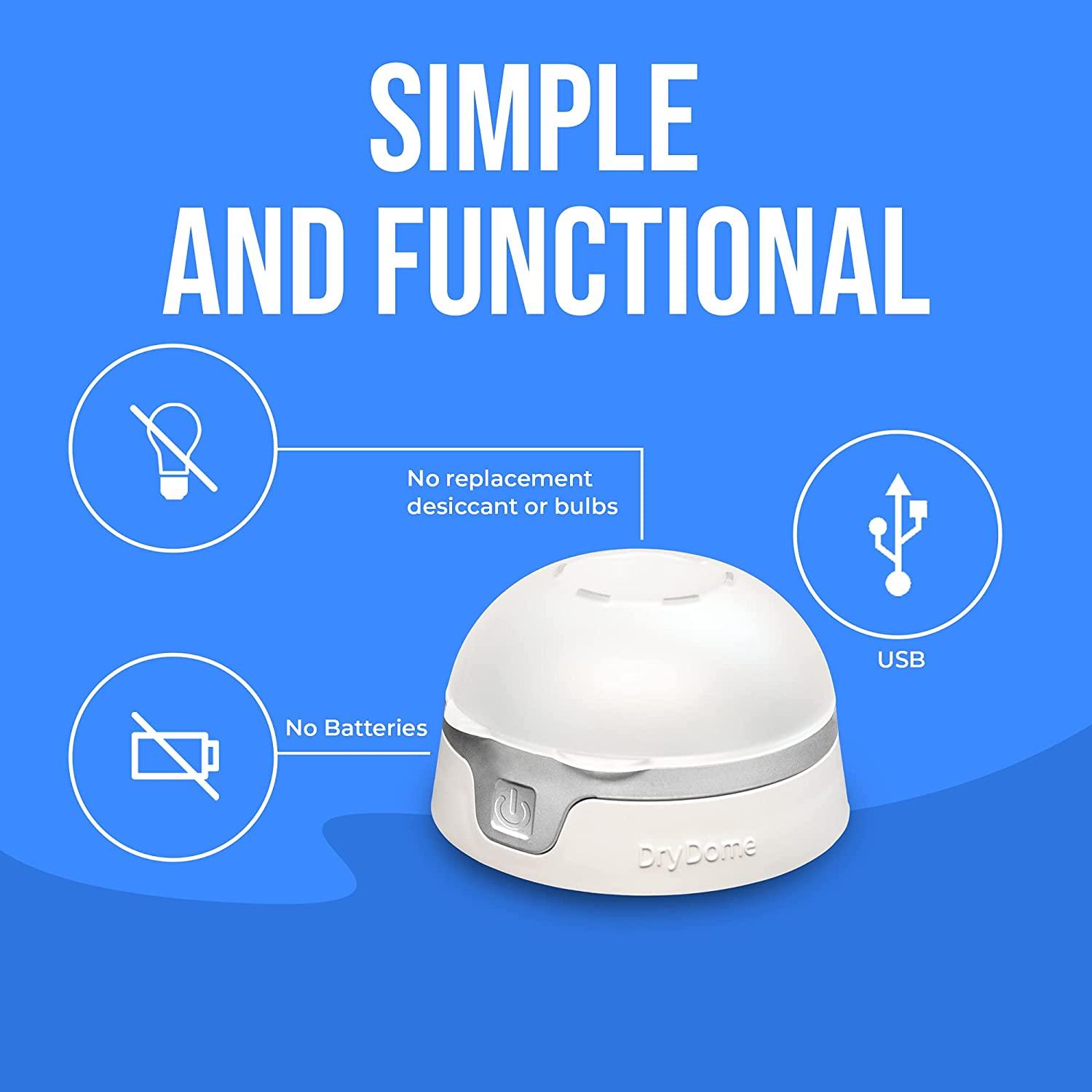 Dry Dome by Dry & Store Compact Hearing Aid Dehumidifier & Dryer