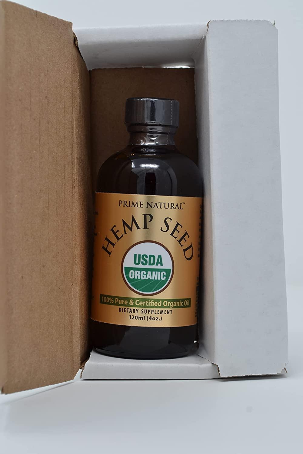  Organic Extra Unrefined Hemp Seed Oil (Food Grade) 8oz, Cannabis Sativa, Imported From Canada, 100% Pure Cold Pressed