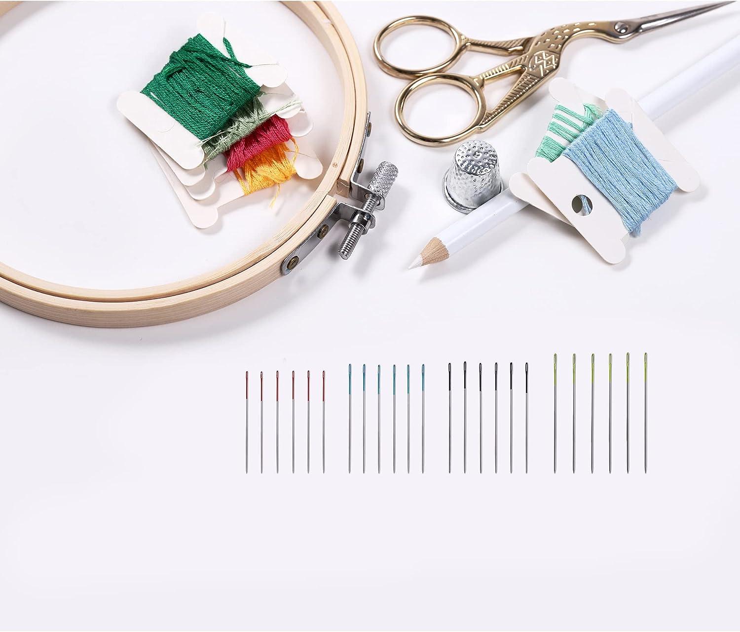 SINGER Crewel Needles in Dial Compact Assorted Sized Sewing Needles Sizes 9 10 11 12 Set of 24