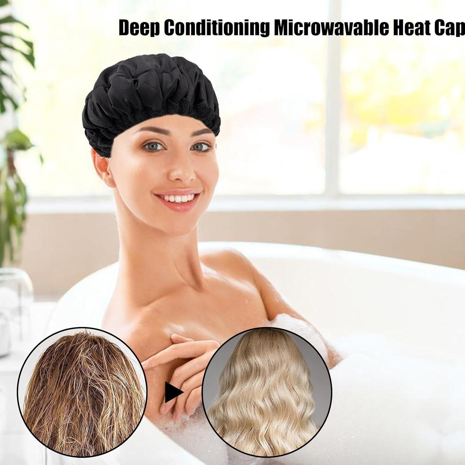 Steam Caps for Hair Thermal Heat Cap Flaxseed Conditioning Cap