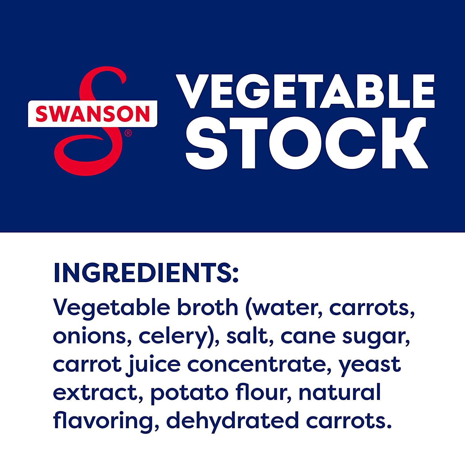 Swanson 100 Natural GlutenFree Vegetable Stock 32 Oz Carton 1 Pack