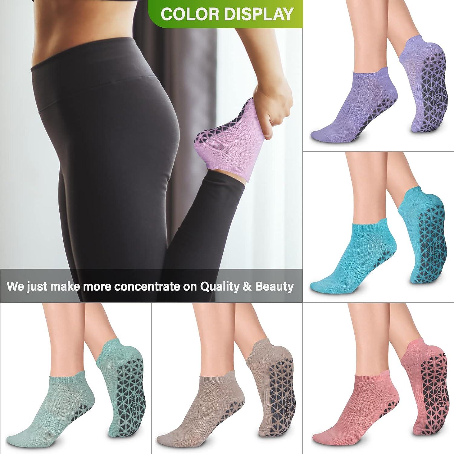 Non-Slip Yoga Socks With Grips - Anti Skid Socks For Pilates, Barre, Hospital, For Women & Men