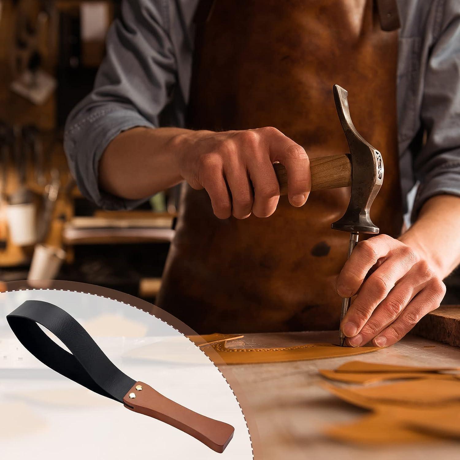 Catcan Riding Crop for Horses, Leather Paddle with AntiSlip Wooden